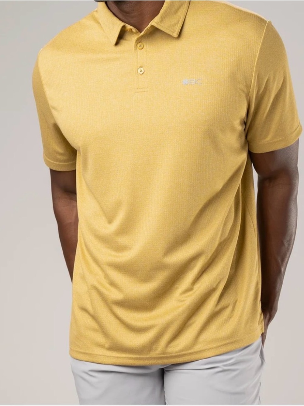 Black Clover Miles Polo Inca Gold Large Golf Performance Jacquard